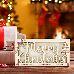 Christmas Theme Wooden Rectangle Money Holder&nbsp;AJEW-WH20006-282A