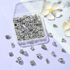 100Pcs 20 Styles Tibetan Style Alloy Tube Bails&nbsp;FIND-CJ0002-13