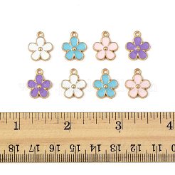 40Pcs 4 Colors Alloy Enamel Charms&nbsp;ENAM-FS0003-37