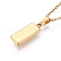 304 Stainless Steel Pendant Necklaces&nbsp;NJEW-T018-46G