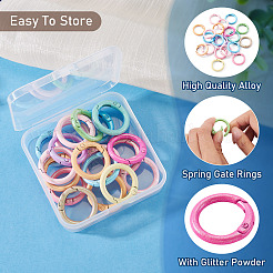 20Pcs Spray Painted Alloy Spring Gate Rings&nbsp;FIND-TA0009-92