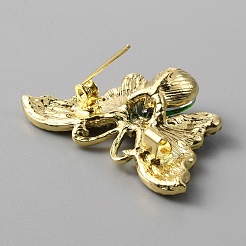 Rhinestone Butterfly Brooch Pin&nbsp;JEWB-WH0028-14KCG