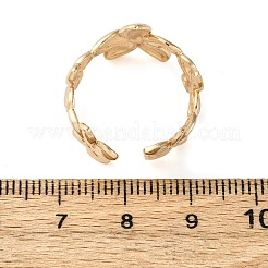 Brass Adjustable Open Cuff Rings for Women&nbsp;RJEW-R021-01G