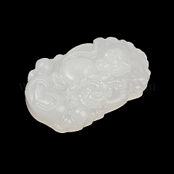 Natural White Jade Carved Pendants&nbsp;G-S384-01I