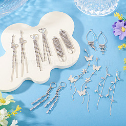 14Pcs 7 Styles Alloy Micro Pave Clear Cubic Zirconia Big Pendants&nbsp;FIND-TA0008-61