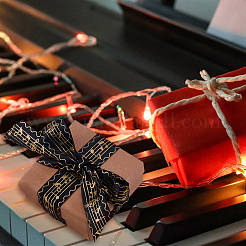 30Yards 3 Colors Musical Note Pattern Polyester Striped Ribbon&nbsp;OCOR-DC0001-19
