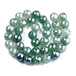Electroplate Natural Agate Beads Strands&nbsp;G-T131-55-18