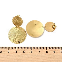 304 Stainless Steel Dangle Stud Earrings&nbsp;EJEW-D308-01G
