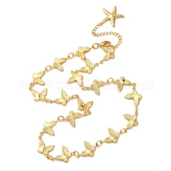 304 Stainless Steel Butterfly Link Chain Necklaces for Women&nbsp;NJEW-G178-16G