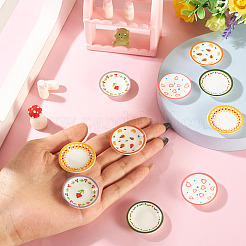 10Pcs 5 Colors Resin Dollhouse Dish&nbsp;AJEW-TA0003-39