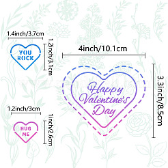 Valentine's Day Stainless Steel Metal Cutting Dies Stencils&nbsp;DIY-WH0289-090
