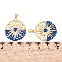 Brass Micro Pave Clear Cubic Zirconia Pendants&nbsp;CU-CBA7E9C-03G