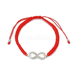 2Pcs Infinity 201 Stainless Steel Link Bracelets&nbsp;BJEW-JB13789