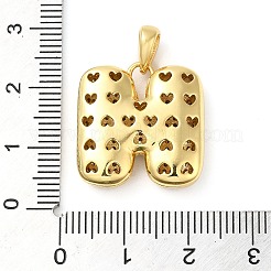 Brass Micro Pave Cubic Zirconia Pendants&nbsp;KK-E061-03G-08
