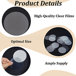 300Pcs Transparent PET Badge Protective Film&nbsp;AJEW-CP0010-04C