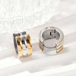 304 Stainless Steel Polishing Effect Hoop Earrings&nbsp;EJEW-M001-36GP-B