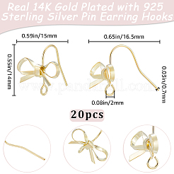 20Pcs Brass Earring Hooks&nbsp;KK-BBC0019-90