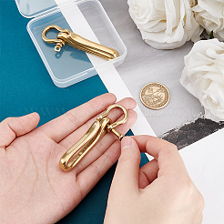 U-Shaped Brass Key Hook Shanckle Clasps&nbsp;KK-PH0004-97A