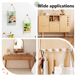 8 Bags 2 Styles Flower Wood Drawer Cabinets Handles&nbsp;FIND-GO0004-72