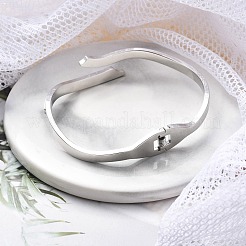 304 Stainless Steel Hinged Bangles for Women&nbsp;BJEW-A011-22P