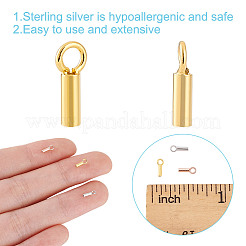 30Pcs 3 Colors 925 Sterling Silver Cord Ends&nbsp;FIND-GO0002-60