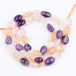 Natural Citrine & Rose Quartz & Amethyst Beads Strands&nbsp;X-G-S359-143