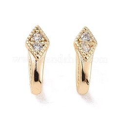 Brass Micro Pave Cubic Zirconia Snap on Bails&nbsp;KK-C006-14G