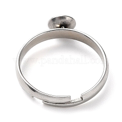 Tarnish Resistant Adjustable 304 Stainless Steel Finger Ring&nbsp;STAS-K255-16P-A