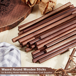 Waxed Round Wooden Sticks&nbsp;WOOD-OC0004-01A