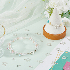 120Pcs Flower Tibetan Style Alloy Toggle Clasps&nbsp;FIND-SP0001-59