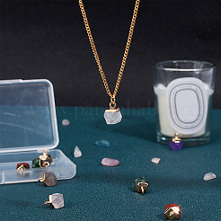 10Pcs 5 Colors Ruby in Zoisite & Grey Agate & Quartz Crystal & White Jade & Turquoise Gemstone Charms&nbsp;G-SC0002-05