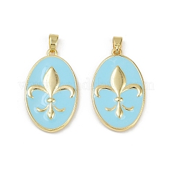 Brass Enamel Pendants&nbsp;KK-R226-09G