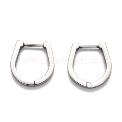 Tarnish Resistant 304 Stainless Steel Huggie Hoop Earrings&nbsp;STAS-H156-14B-P