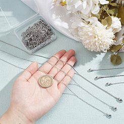 30Pcs 3 Style 304 Stainless Steel Box & Cable Chain Necklaces Set&nbsp;MAK-NB0001-26