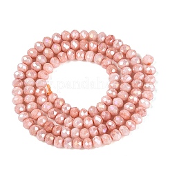 Anti-Tarnish Dyed Rondelle Glass Beads Strands&nbsp;EGLA-T021-3mm-17-15
