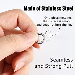 60Pcs 6 Style 201 Stainless Steel Fishing Rod Guide Round Rings&nbsp;FIND-FH0004-93