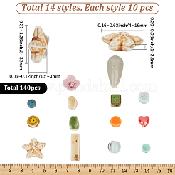 140Pcs 14 Styles Handmade Porcelain Beads&nbsp;PORC-PA0001-12