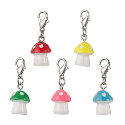 Plastic Mushroom Pendant Decoration&nbsp;HJEW-JM03197