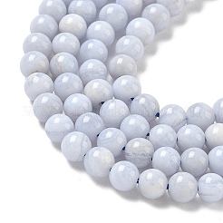 Grade AA Natural Blue Lace Agate Beads Strands&nbsp;G-F222-30-4mm