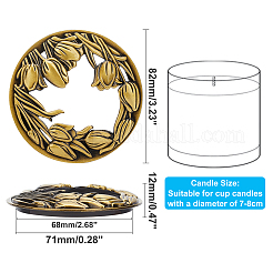 Zinc Alloy Candle Lids&nbsp;PALLOY-PH0013-61