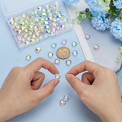 140Pcs 7 Colors Transparent Glass Beads&nbsp;EGLA-GA0001-40