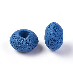 Natural Lava Rock European Beads&nbsp;G-I220-H11