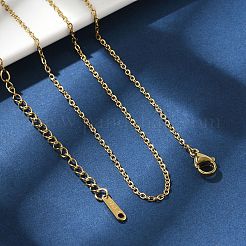 304 Stainless Steel Cable Chains Necklace for Men Women&nbsp;NJEW-N050-A03-G15