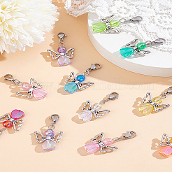 27Pcs 9 Styles Angel Acrylic & Alloy Pendant Decorations&nbsp;PALLOY-LP00001