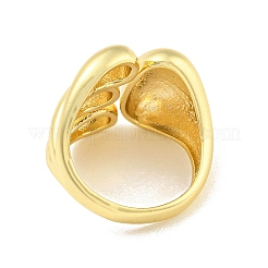 Rack Plating Brass Teardrop Open Cuff Rings&nbsp;RJEW-Q784-11G