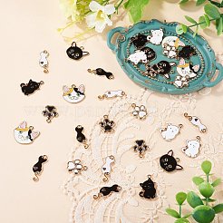 32Pcs 8 Styles Alloy Enamel Pendants&nbsp;ENAM-TA0004-17