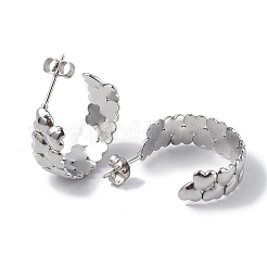 Non-Tarnish 304 Stainless Steel Heart Wrap Stud Earrings&nbsp;EJEW-I284-01P