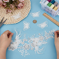 4Pcs Cotton Lace Clothing Patches&nbsp;PATC-FG0003-84
