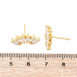 Horse Eye Sparkling Cubic Zirconia Stud Earrings for Her&nbsp;X-ZIRC-C025-25G