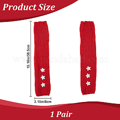 Wool Yarn Knitted Arm Warmers&nbsp;AJEW-WH20004-28A